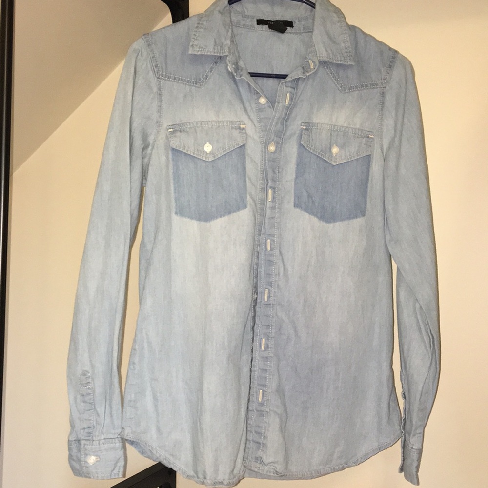Jean button down shirt
